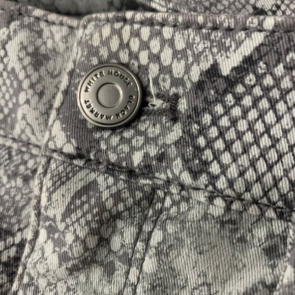 White House Black Market The Skinny Ankle Snake Print High Rise Stretch Pants 4 - Picture 8 of 8